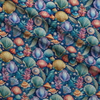 Tidal Treasures Pattern 5 Fleece Fabric — fleece fabric folded close-up preview (mv-fleece-v1:lying)