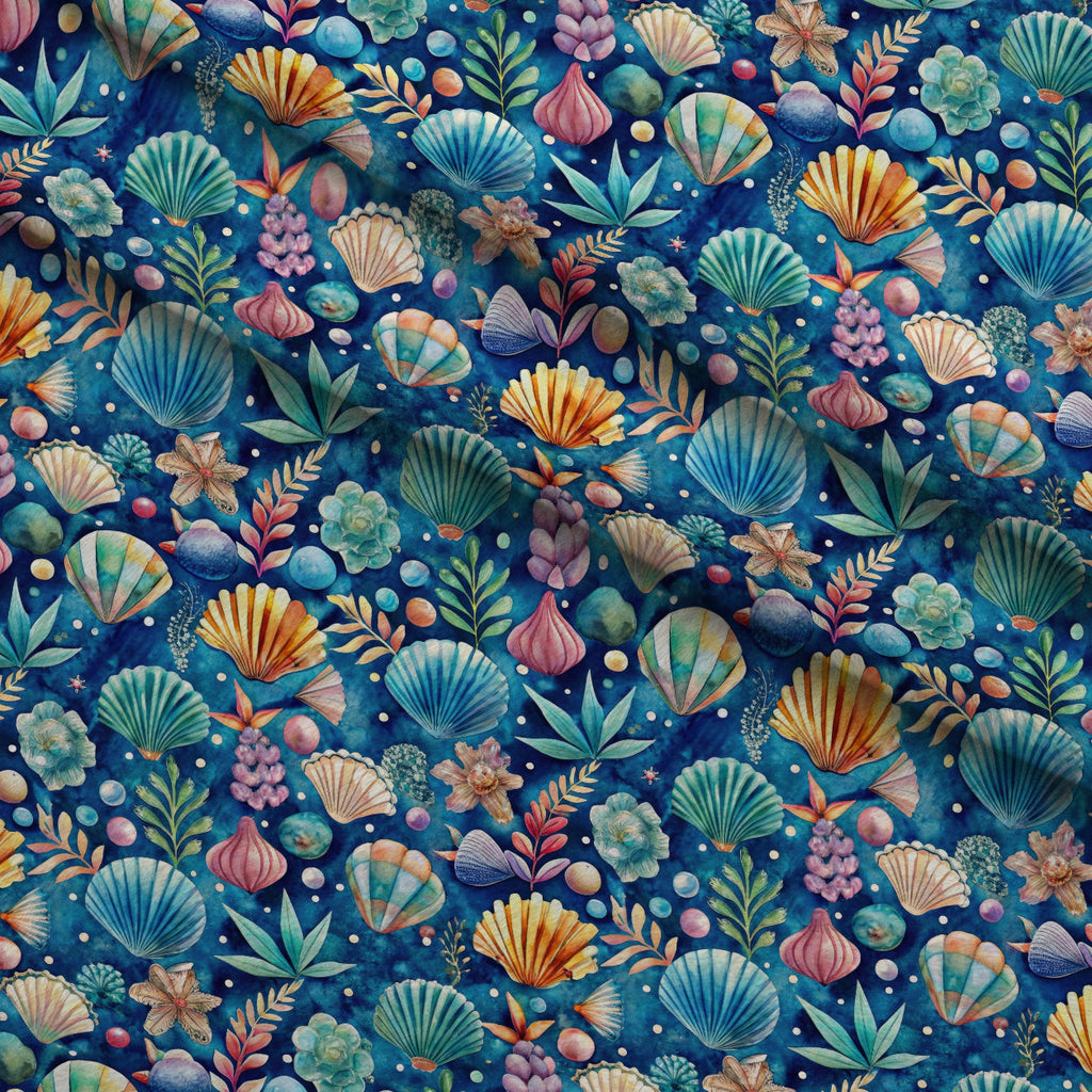 Tidal Treasures Pattern 9 Fleece Fabric — fleece fabric folded close-up preview (mv-fleece-v1:lying)