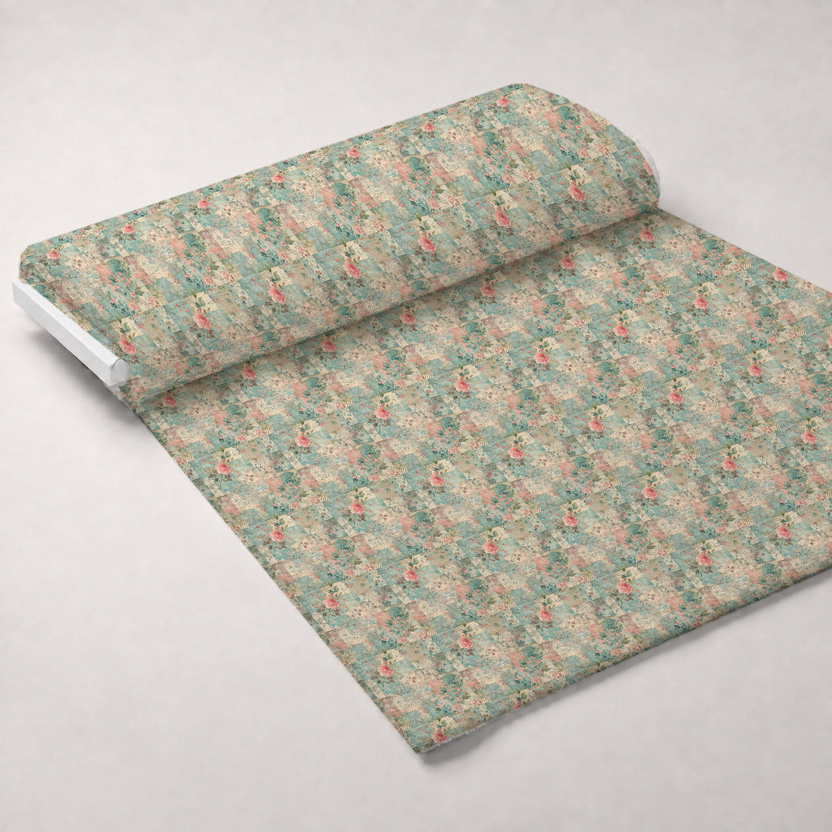 Timeworn Ephemera Pattern 2 Fleece Fabric — fleece fabric unrolled bolt preview (mv-fleece-v1:bolt)