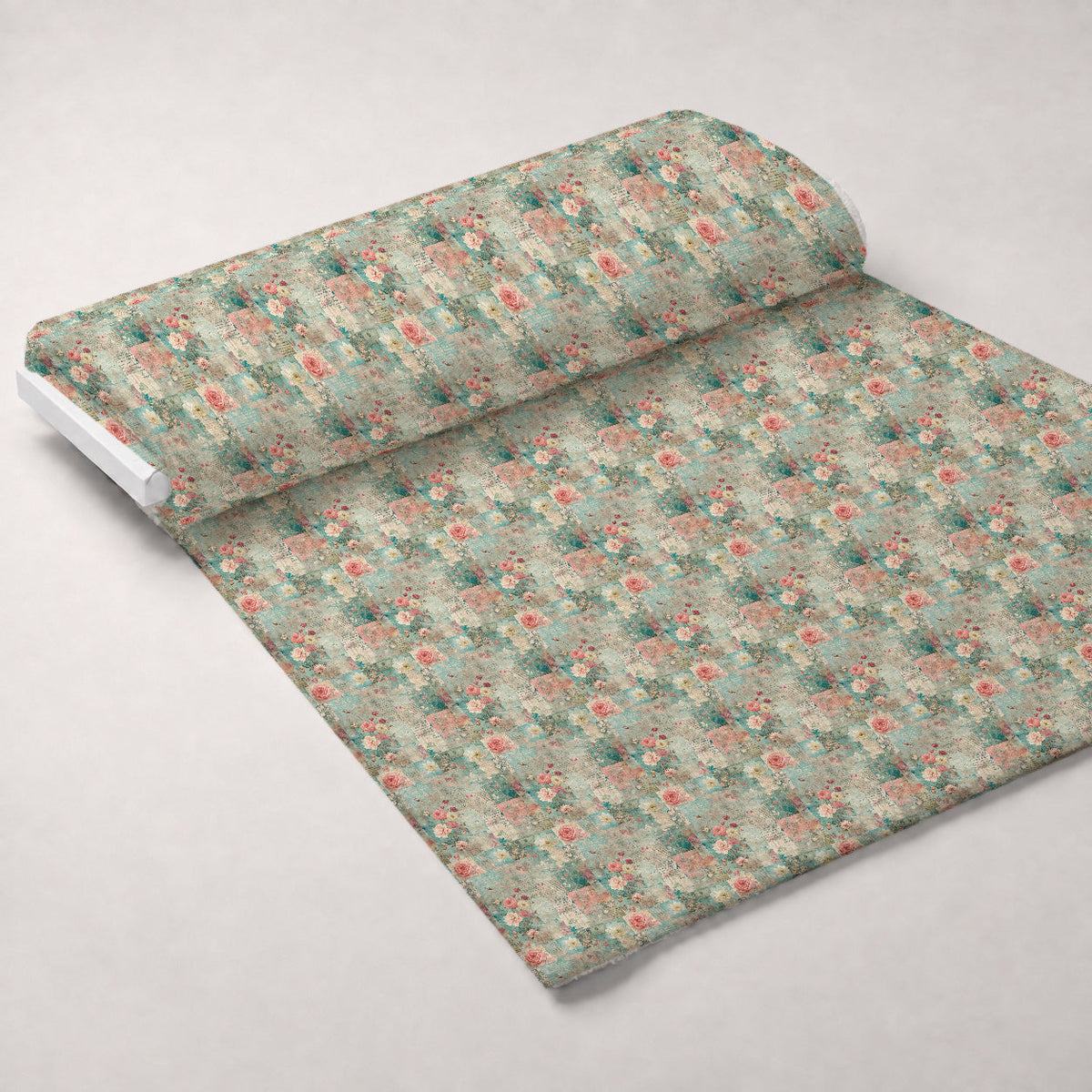 Timeworn Ephemera Pattern 3 Fleece Fabric — fleece fabric unrolled bolt preview (mv-fleece-v1:bolt)