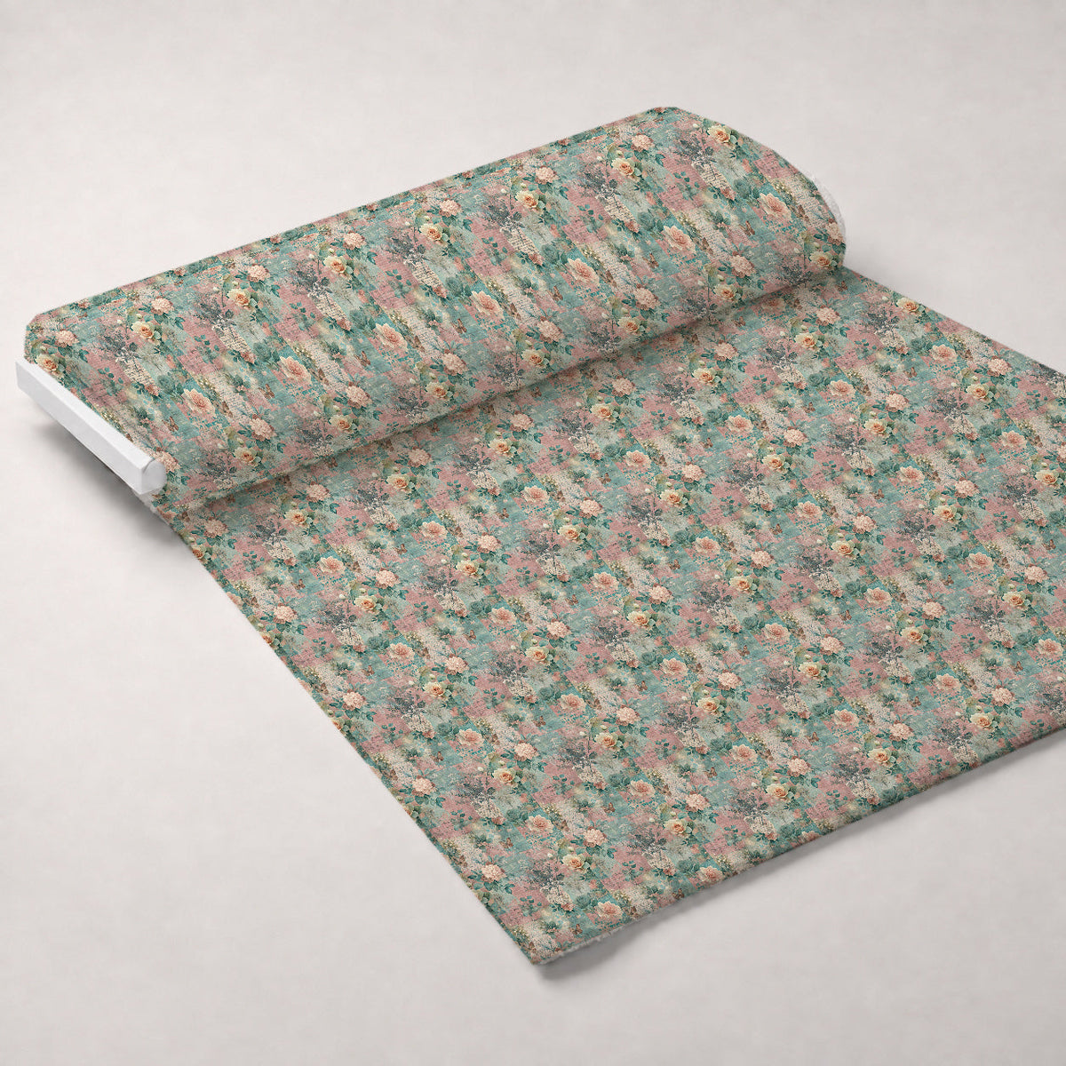 Timeworn Ephemera Pattern 7 Fleece Fabric — fleece fabric unrolled bolt preview (mv-fleece-v1:bolt)