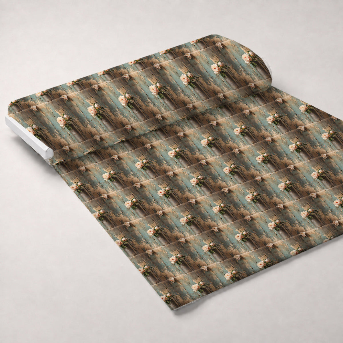Tin Can Peonies Pattern 11 Fleece Fabric — fleece fabric unrolled bolt preview (mv-fleece-v1:bolt)
