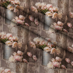 Tin Can Peonies Pattern 12 Fleece Fabric — fleece fabric folded close-up preview (mv-fleece-v1:lying)