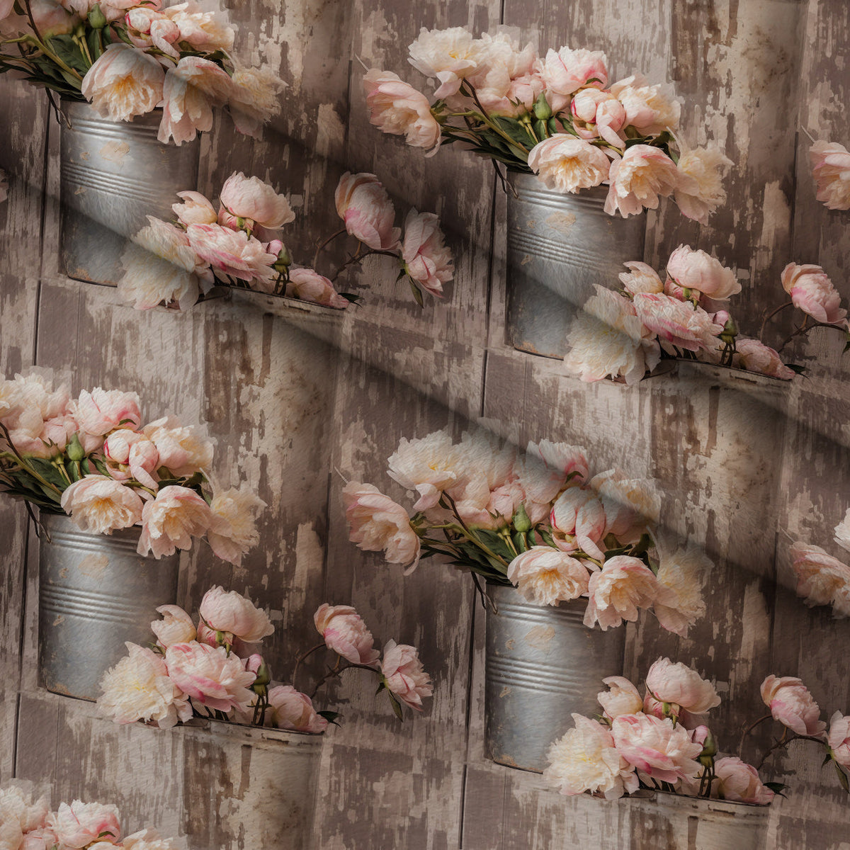 Tin Can Peonies Pattern 12 Fleece Fabric — fleece fabric folded close-up preview (mv-fleece-v1:lying)