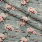 Tin Can Peonies Pattern 5 Fleece Fabric — fleece fabric folded close-up preview (mv-fleece-v1:lying)