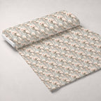 Tin Can Peonies Pattern 9 Fleece Fabric — fleece fabric unrolled bolt preview (mv-fleece-v1:bolt)