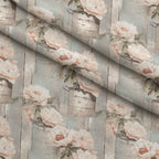 Tin Can Peonies Pattern 9 Fleece Fabric — fleece fabric folded close-up preview (mv-fleece-v1:lying)