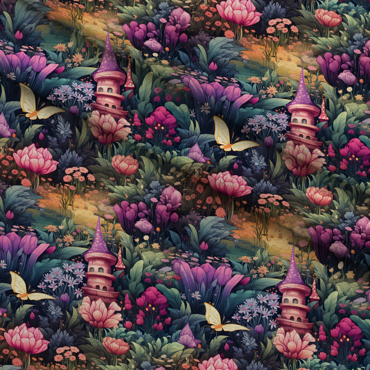 Toadstool Hollow Pattern 1 Fleece Fabric — fleece fabric folded close-up preview (mv-fleece-v1:lying)
