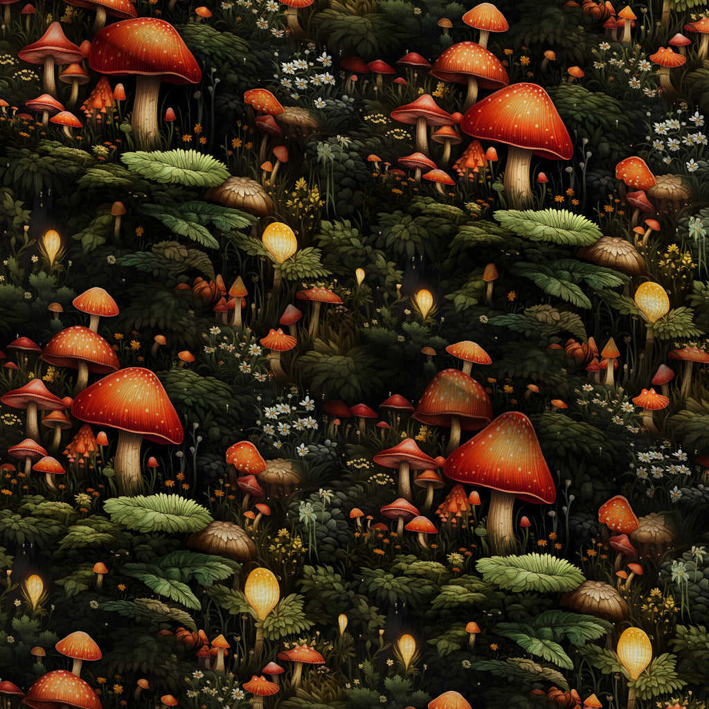 Toadstool Hollow Pattern 3 Fleece Fabric — fleece fabric folded close-up preview (mv-fleece-v1:lying)