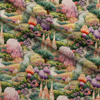 Toadstool Hollow Pattern 4 Fleece Fabric — fleece fabric folded close-up preview (mv-fleece-v1:lying)