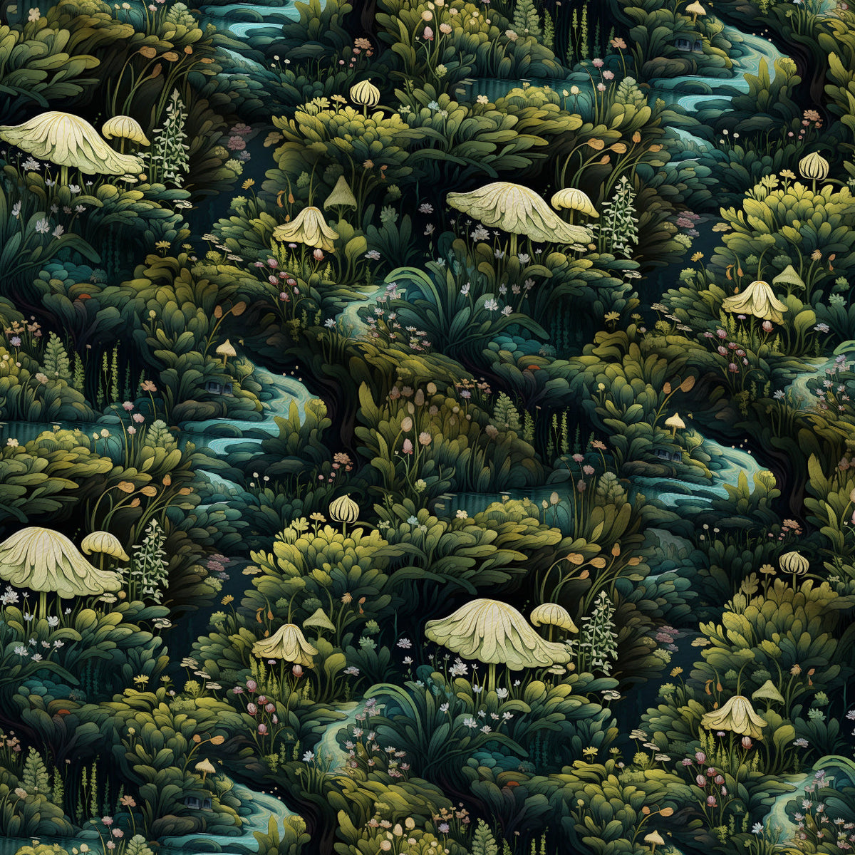 Toadstool Hollow Pattern 5 Fleece Fabric — fleece fabric folded close-up preview (mv-fleece-v1:lying)