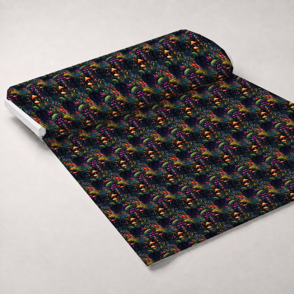 Toadstool Hollow Pattern 7 Fleece Fabric — fleece fabric unrolled bolt preview (mv-fleece-v1:bolt)