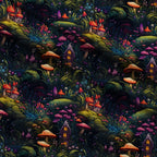 Toadstool Hollow Pattern 7 Fleece Fabric — fleece fabric folded close-up preview (mv-fleece-v1:lying)