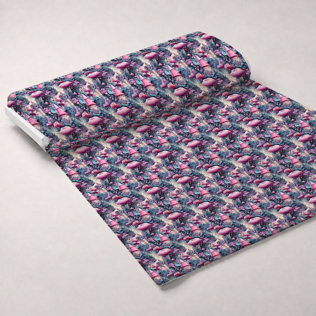 Toadstool Hollow Pattern 8 Fleece Fabric — fleece fabric unrolled bolt preview (mv-fleece-v1:bolt)