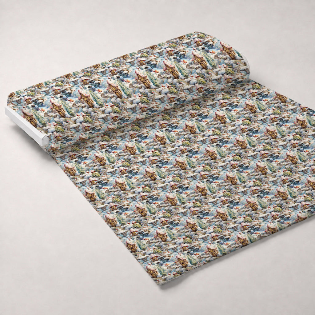 Toadstool Village Pattern 8 Fleece Fabric — fleece fabric unrolled bolt preview (mv-fleece-v1:bolt)