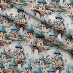 Toadstool Village Pattern 9 Fleece Fabric — fleece fabric folded close-up preview (mv-fleece-v1:lying)