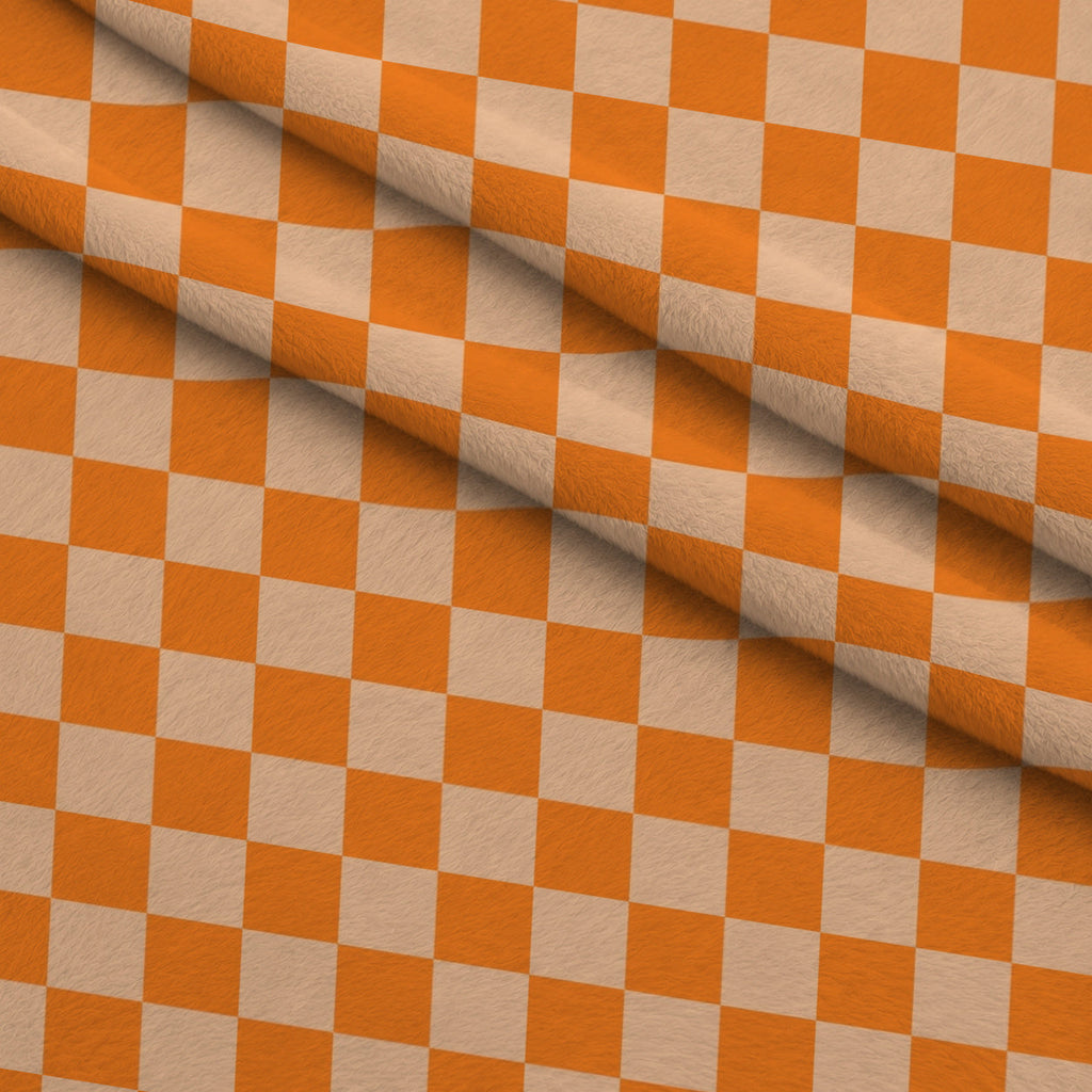 Tonal Squares Pattern 3 Fleece Fabric — fleece fabric folded close-up preview (mv-fleece-v1:lying)