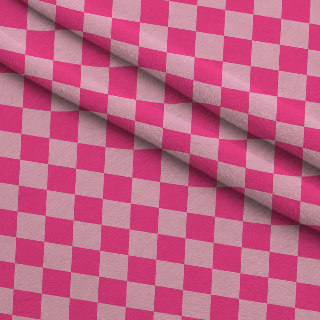 Tonal Squares Pattern 8 Fleece Fabric — fleece fabric folded close-up preview (mv-fleece-v1:lying)