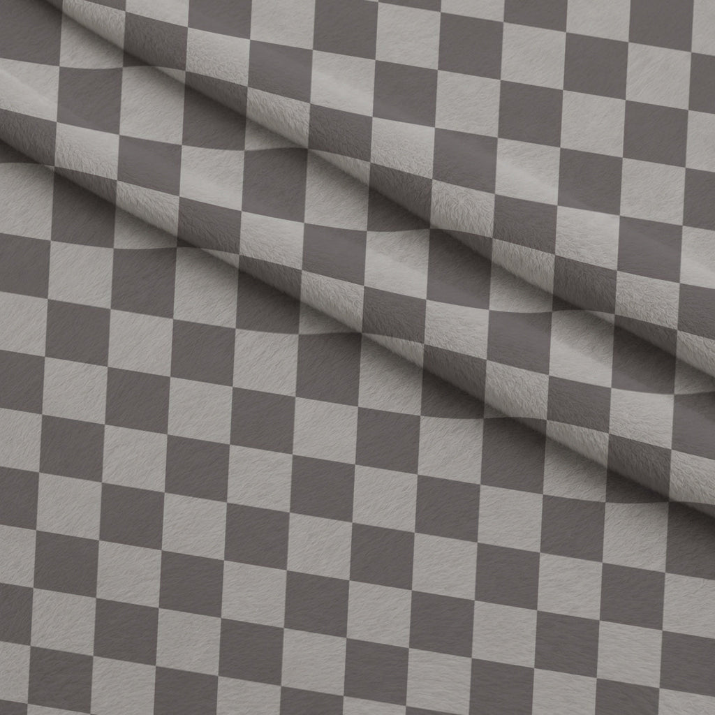 Tonal Squares Pattern 9 Fleece Fabric — fleece fabric folded close-up preview (mv-fleece-v1:lying)