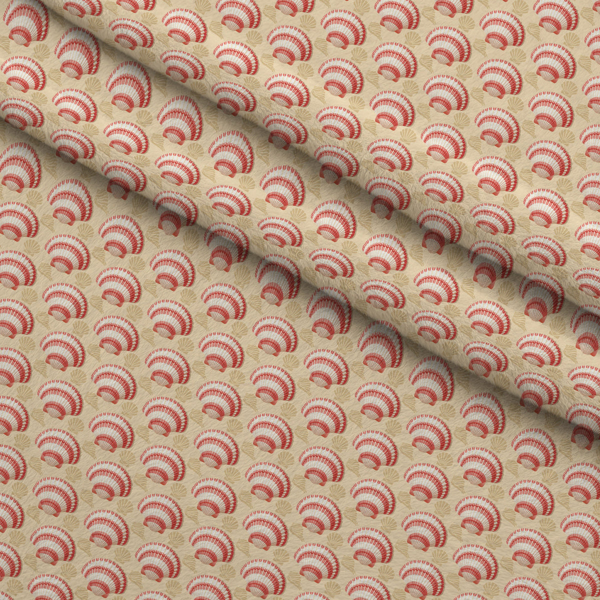 Tropical Shoreline Pattern 2 Fleece Fabric — fleece fabric folded close-up preview (mv-fleece-v1:lying)