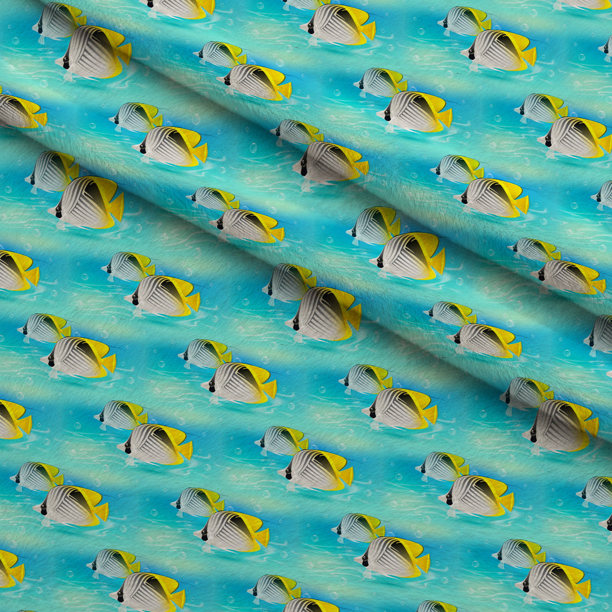 Tropical Shoreline Pattern 4 Fleece Fabric — fleece fabric folded close-up preview (mv-fleece-v1:lying)