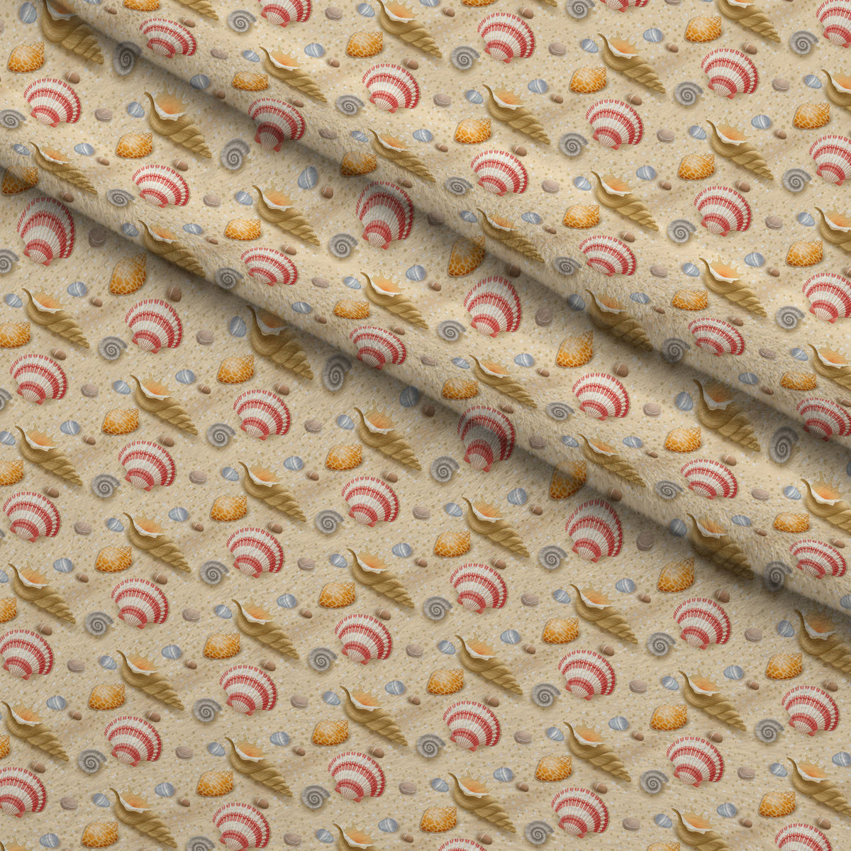 Tropical Shoreline Pattern 8 Fleece Fabric — fleece fabric folded close-up preview (mv-fleece-v1:lying)