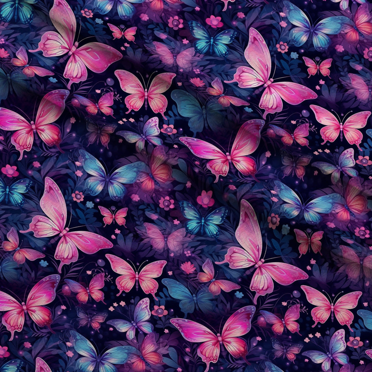 Twilight Flutter Pattern 1 Fleece Fabric — fleece fabric folded close-up preview (mv-fleece-v1:lying)