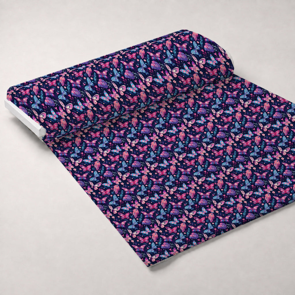 Twilight Flutter Pattern 10 Fleece Fabric — fleece fabric unrolled bolt preview (mv-fleece-v1:bolt)