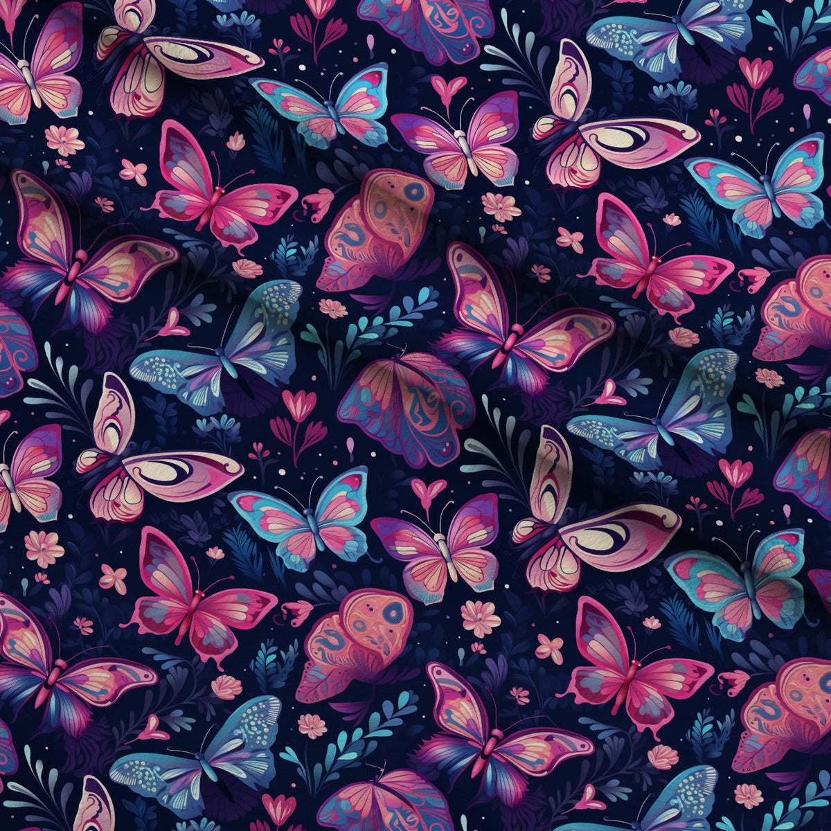 Twilight Flutter Pattern 10 Fleece Fabric — fleece fabric folded close-up preview (mv-fleece-v1:lying)