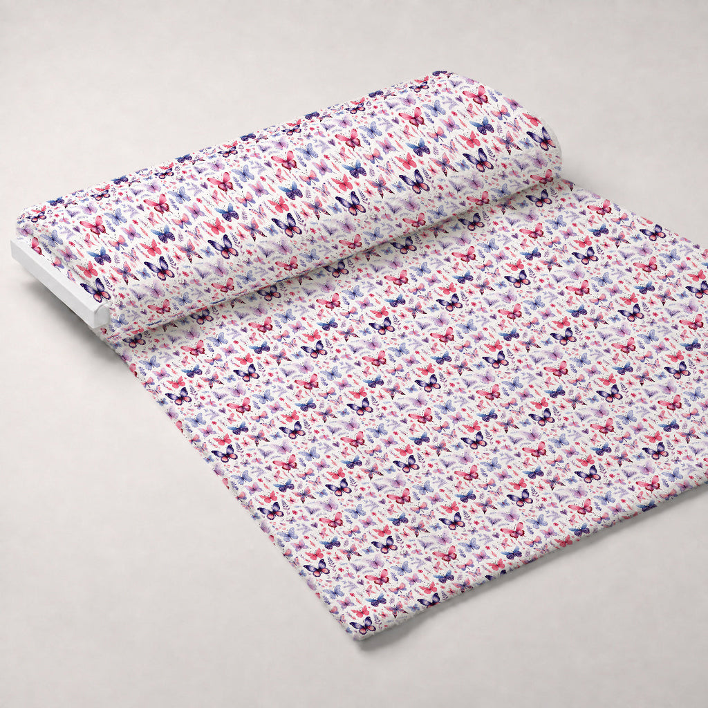 Twilight Flutter Pattern 14 Fleece Fabric — fleece fabric unrolled bolt preview (mv-fleece-v1:bolt)