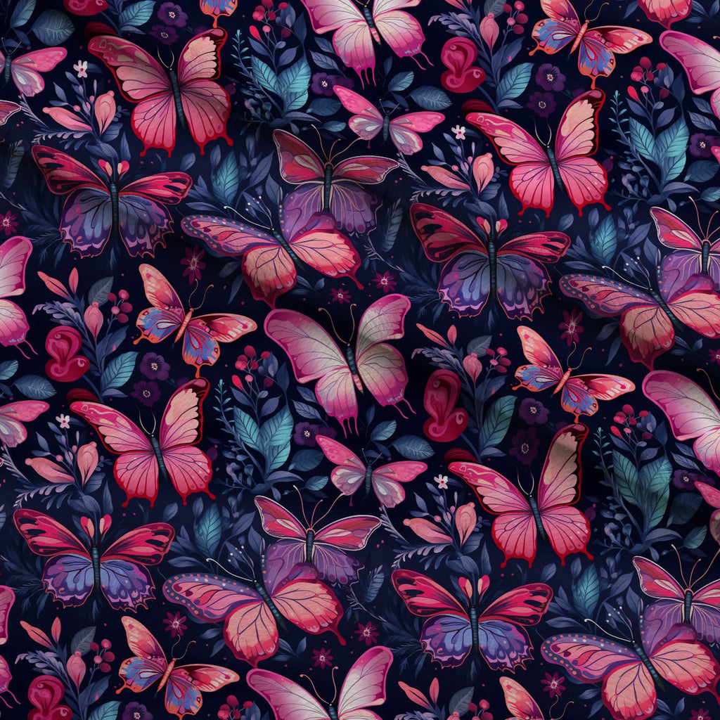 Twilight Flutter Pattern 17 Fleece Fabric — fleece fabric folded close-up preview (mv-fleece-v1:lying)