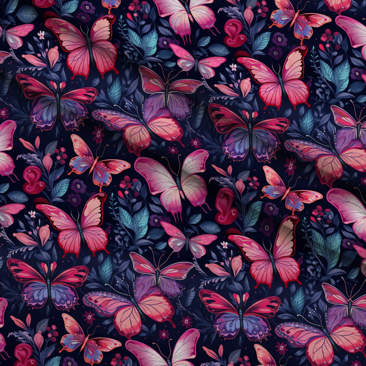 Twilight Flutter Pattern 17 Fleece Fabric — fleece fabric folded close-up preview (mv-fleece-v1:lying)
