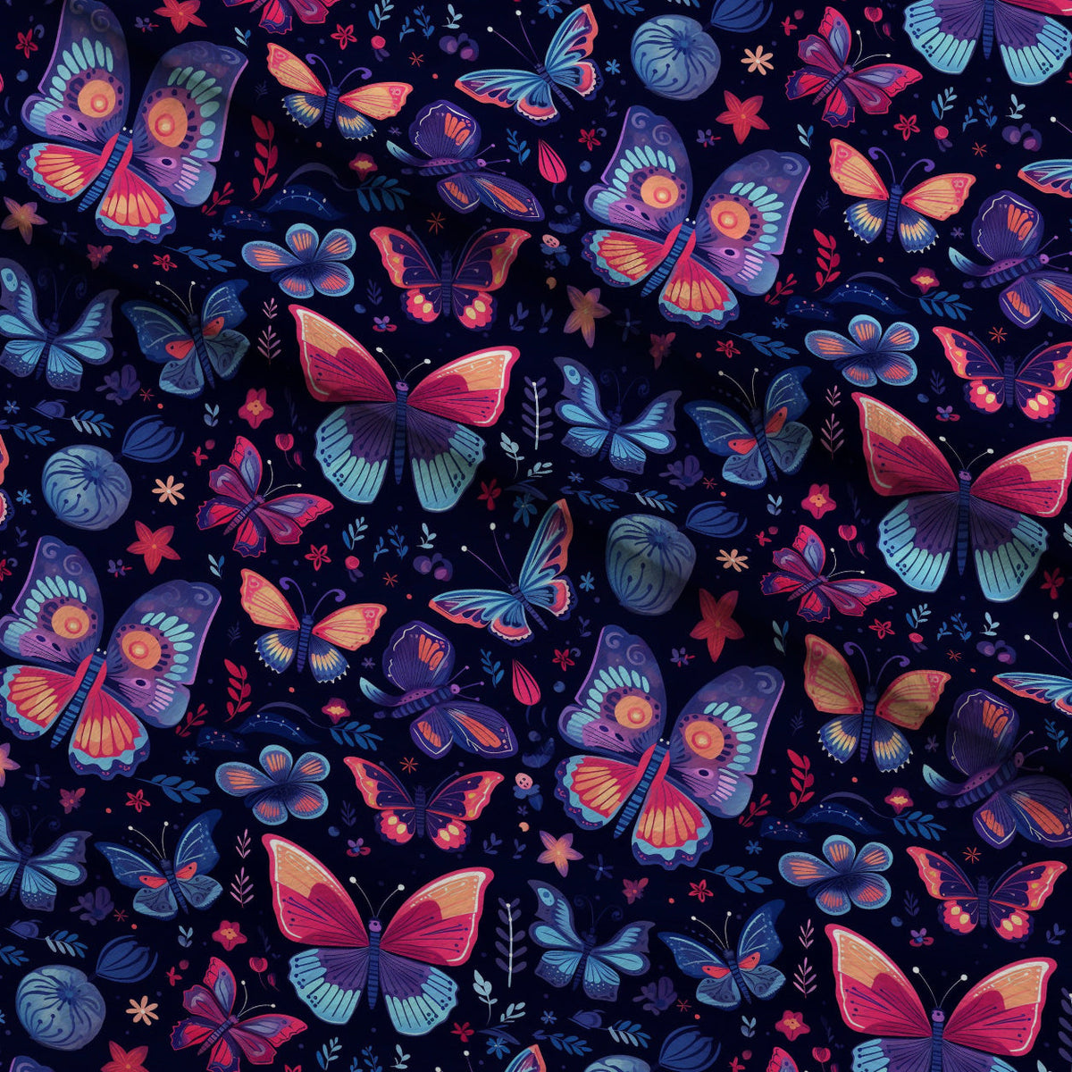 Twilight Flutter Pattern 5 Fleece Fabric — fleece fabric folded close-up preview (mv-fleece-v1:lying)