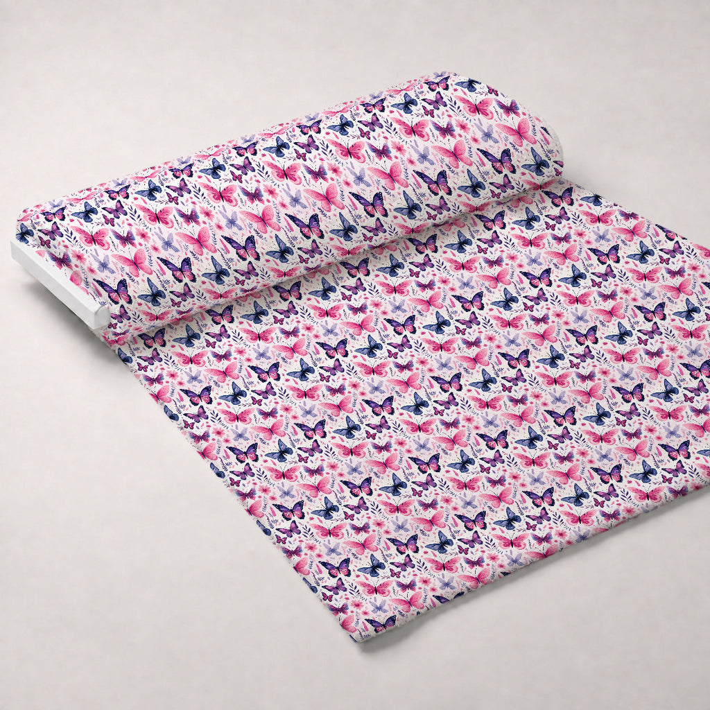 Twilight Flutter Pattern 9 Fleece Fabric — fleece fabric unrolled bolt preview (mv-fleece-v1:bolt)