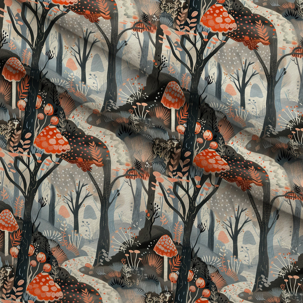 Twilight Grove Pattern 2 Fleece Fabric — fleece fabric folded close-up preview (mv-fleece-v1:lying)