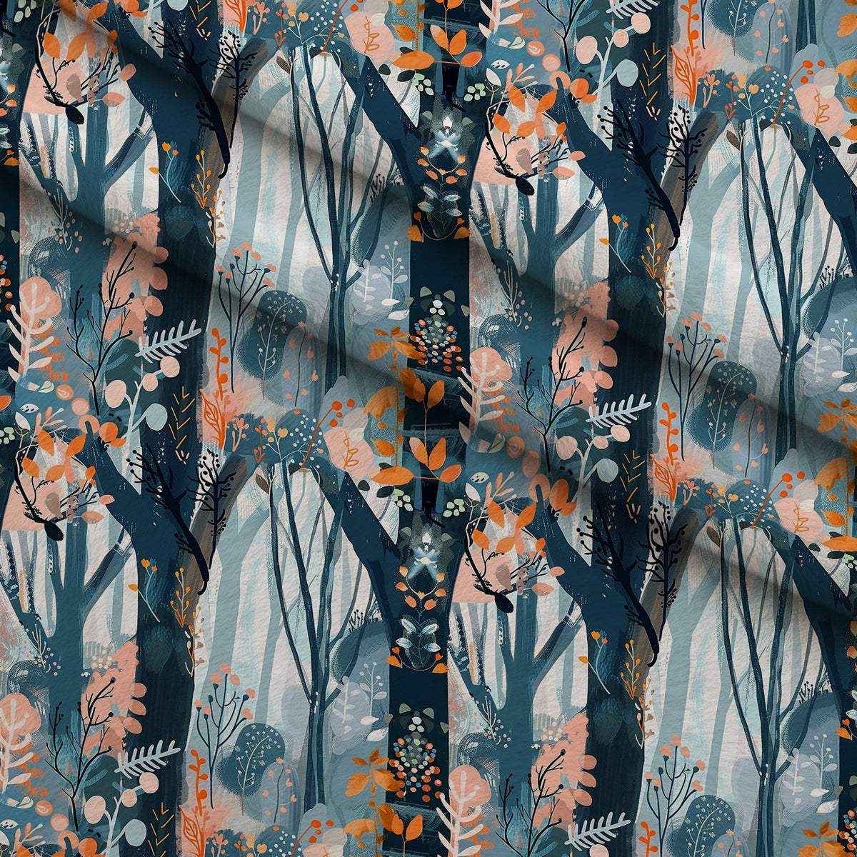 Twilight Grove Pattern 4 Fleece Fabric — fleece fabric folded close-up preview (mv-fleece-v1:lying)