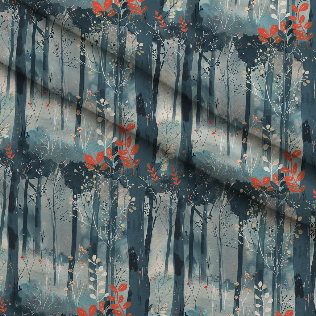 Twilight Grove Pattern 5 Fleece Fabric — fleece fabric folded close-up preview (mv-fleece-v1:lying)