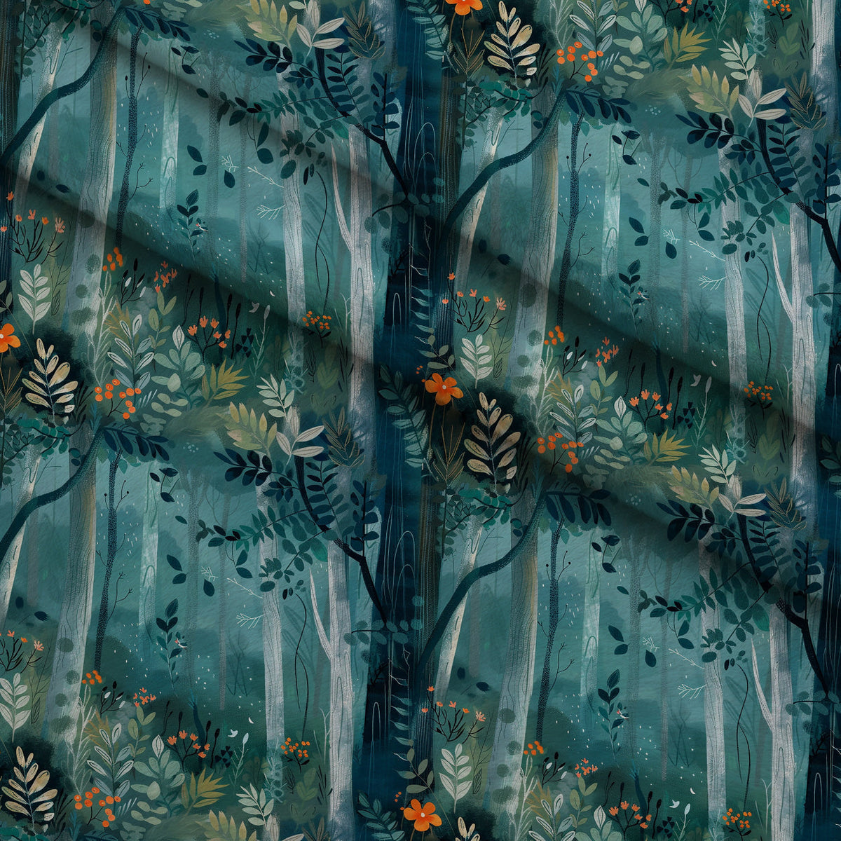 Twilight Grove Pattern 6 Fleece Fabric — fleece fabric folded close-up preview (mv-fleece-v1:lying)