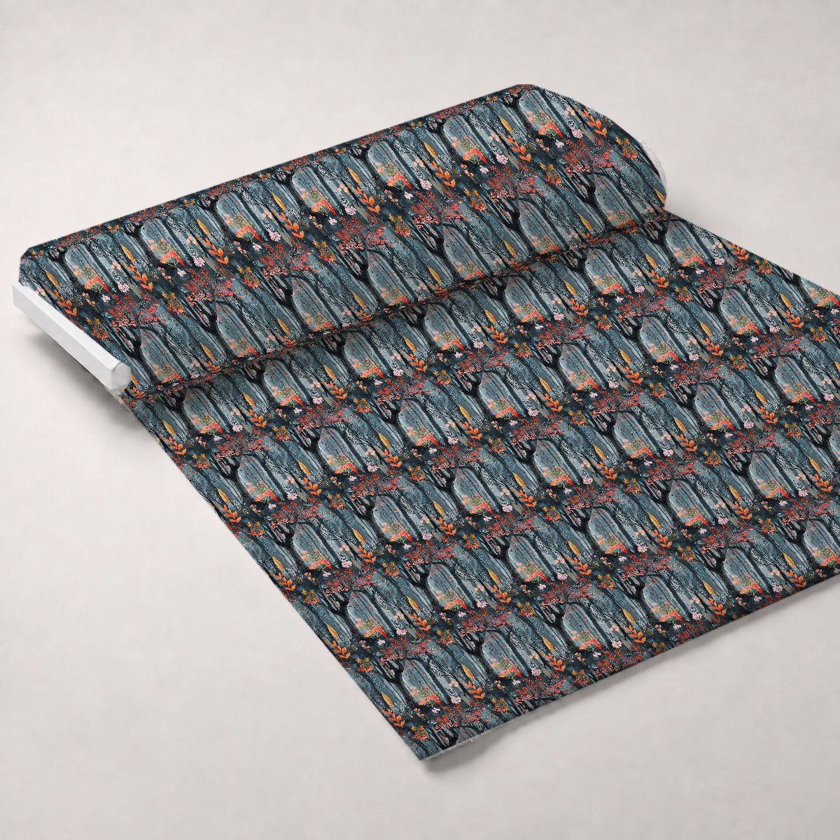 Twilight Grove Pattern 8 Fleece Fabric — fleece fabric unrolled bolt preview (mv-fleece-v1:bolt)