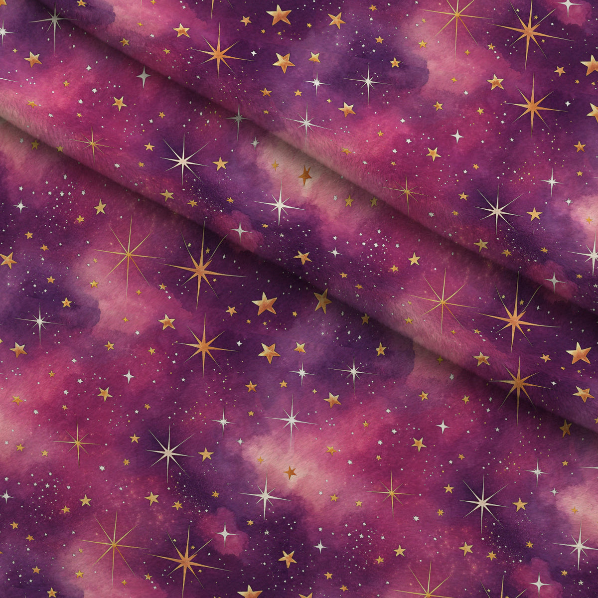 Twilight Lullaby Pattern 14 Fleece Fabric — fleece fabric folded close-up preview (mv-fleece-v1:lying)