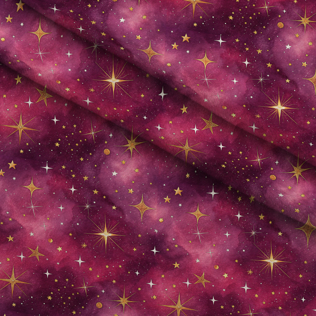 Twilight Lullaby Pattern 18 Fleece Fabric — fleece fabric folded close-up preview (mv-fleece-v1:lying)