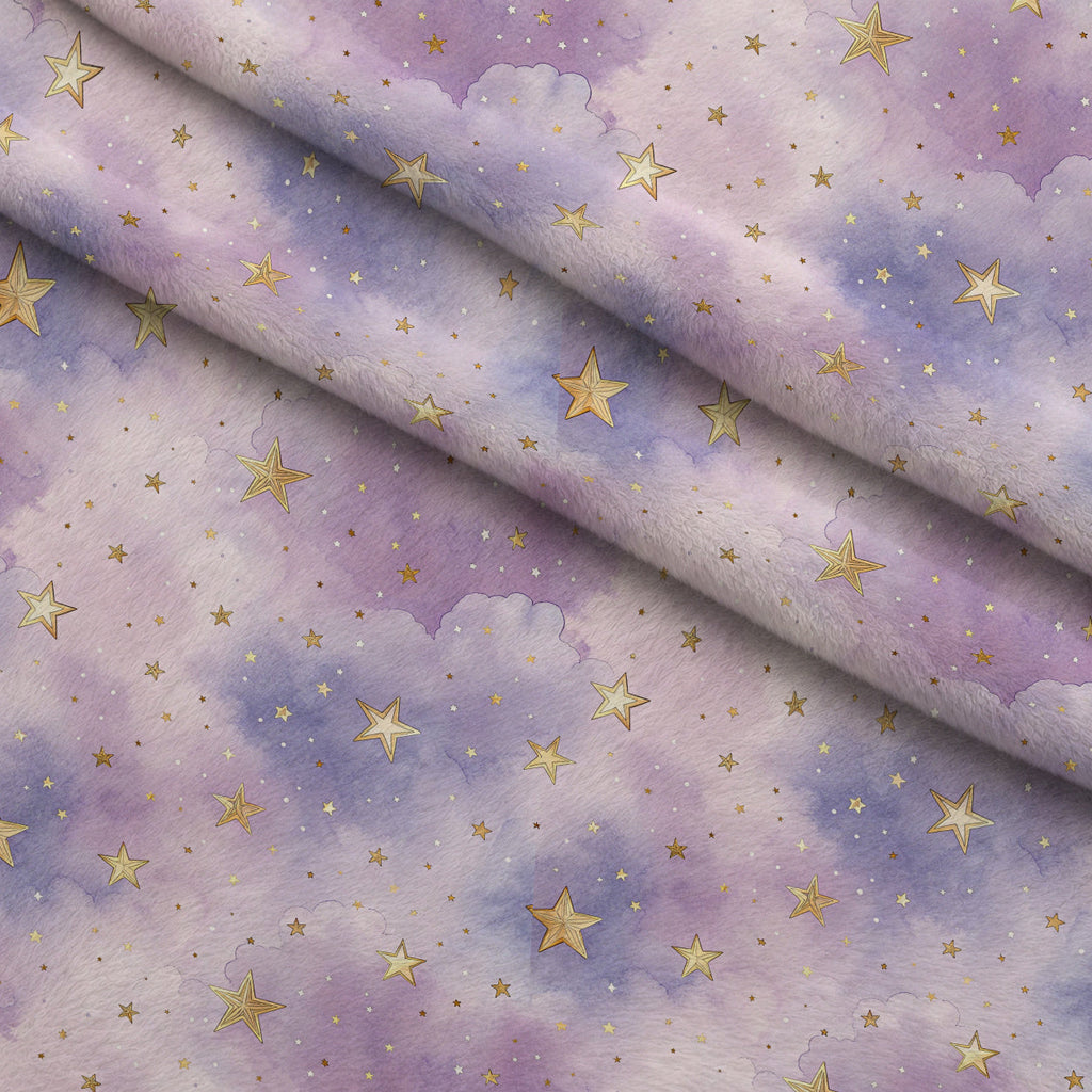Twilight Lullaby Pattern 19 Fleece Fabric — fleece fabric folded close-up preview (mv-fleece-v1:lying)