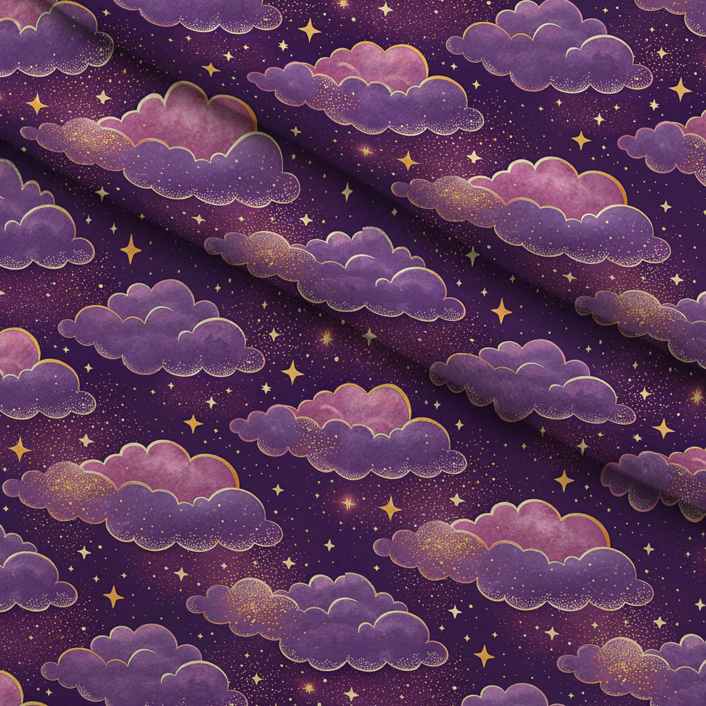 Twilight Lullaby Pattern 20 Fleece Fabric — fleece fabric folded close-up preview (mv-fleece-v1:lying)