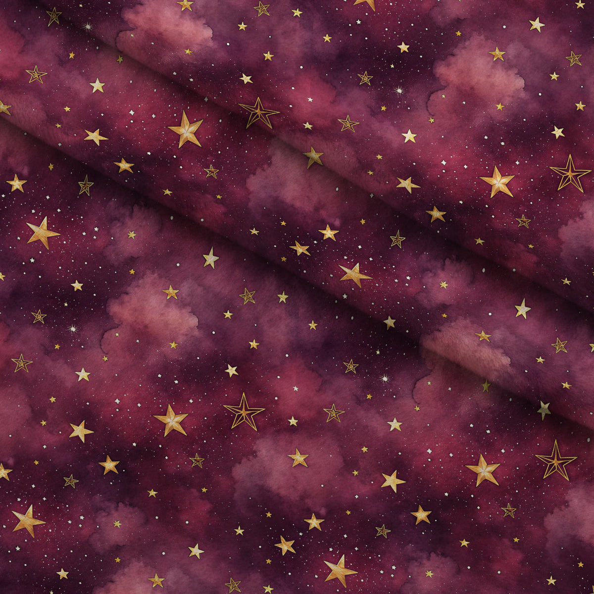 Twilight Lullaby Pattern 21 Fleece Fabric — fleece fabric folded close-up preview (mv-fleece-v1:lying)
