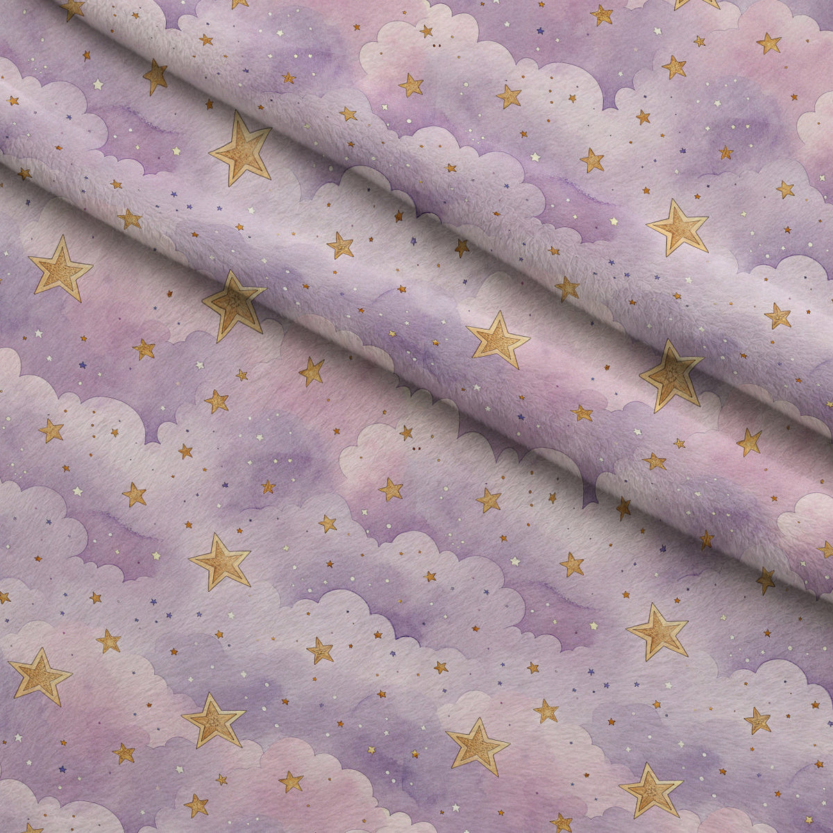 Twilight Lullaby Pattern 28 Fleece Fabric — fleece fabric folded close-up preview (mv-fleece-v1:lying)