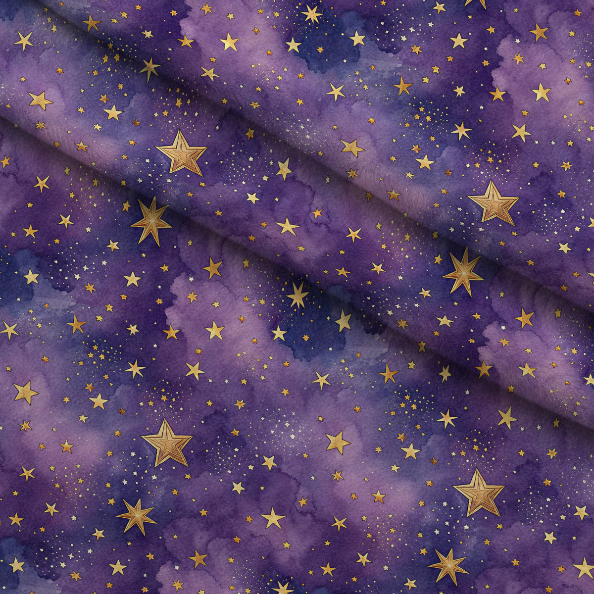 Twilight Lullaby Pattern 3 Fleece Fabric — fleece fabric folded close-up preview (mv-fleece-v1:lying)