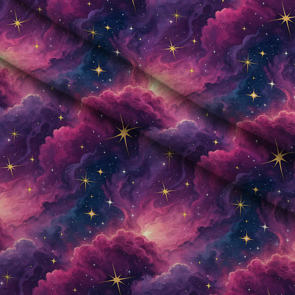 Twilight Lullaby Pattern 4 Fleece Fabric — fleece fabric folded close-up preview (mv-fleece-v1:lying)