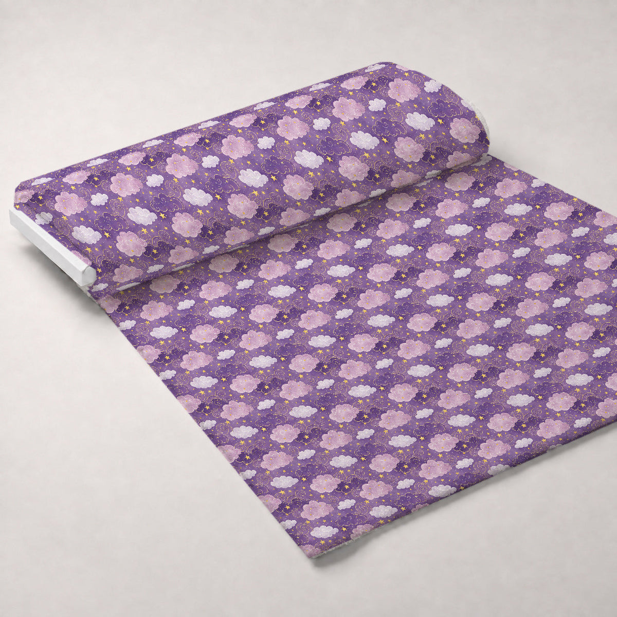 Twilight Lullaby Pattern 5 Fleece Fabric — fleece fabric unrolled bolt preview (mv-fleece-v1:bolt)