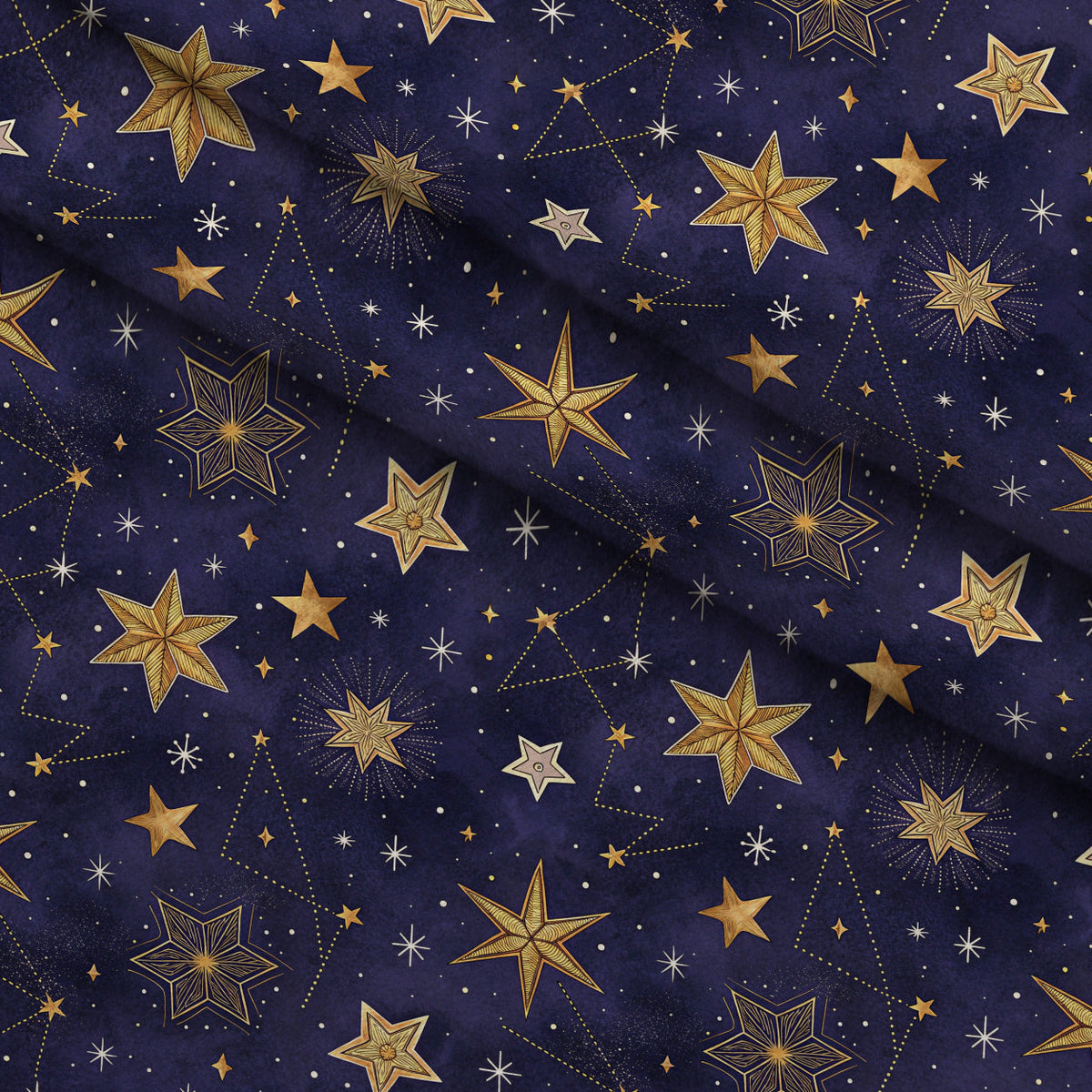 Twilight Lullaby Pattern 6 Fleece Fabric — fleece fabric folded close-up preview (mv-fleece-v1:lying)
