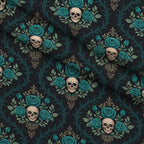 Twilight Rose Rookery Pattern 1 Fleece Fabric — fleece fabric folded close-up preview (mv-fleece-v1:lying)